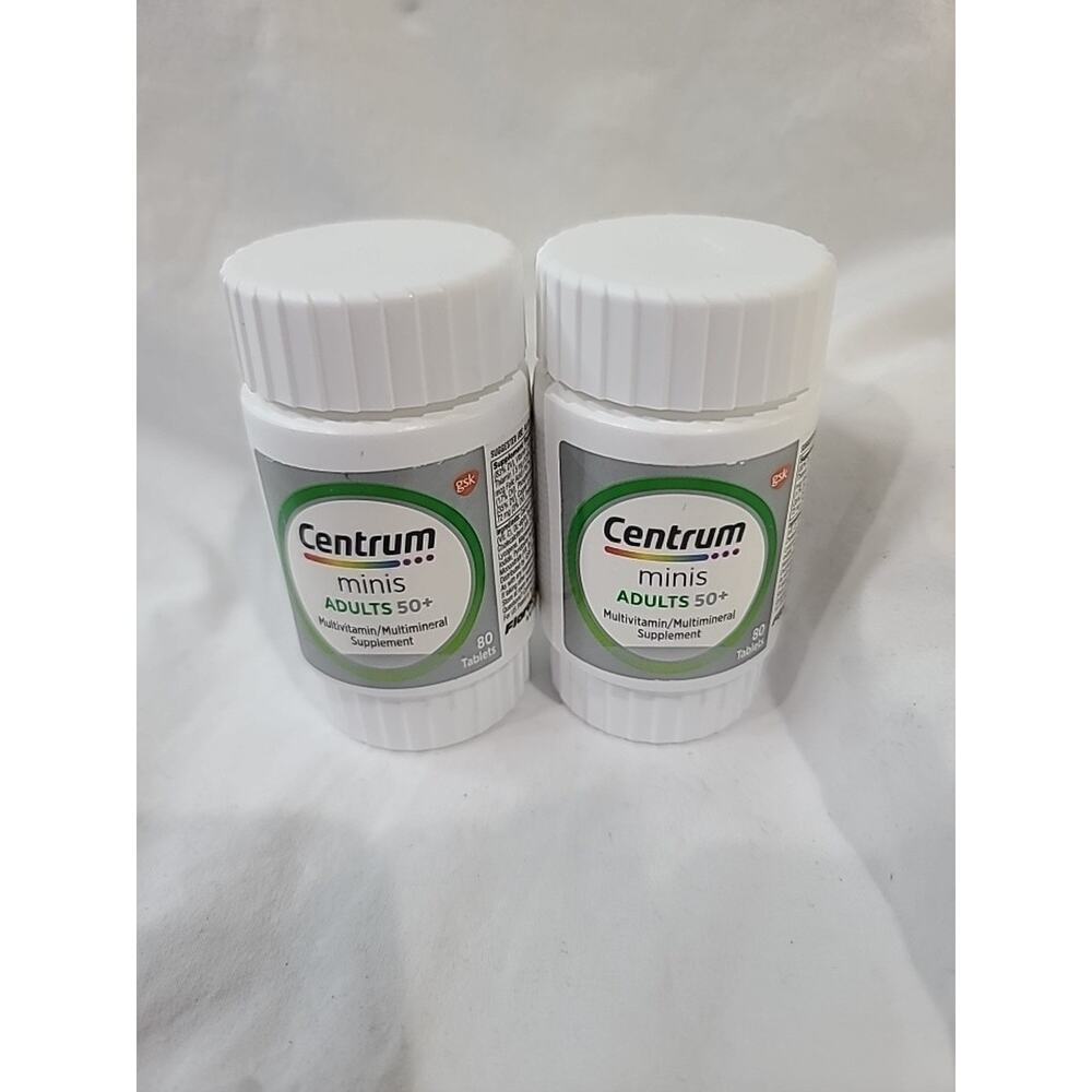 Centrum Minis Silver Multivitamin for Adults 50 Plus Exp 12/26, 80 x 2 Pack